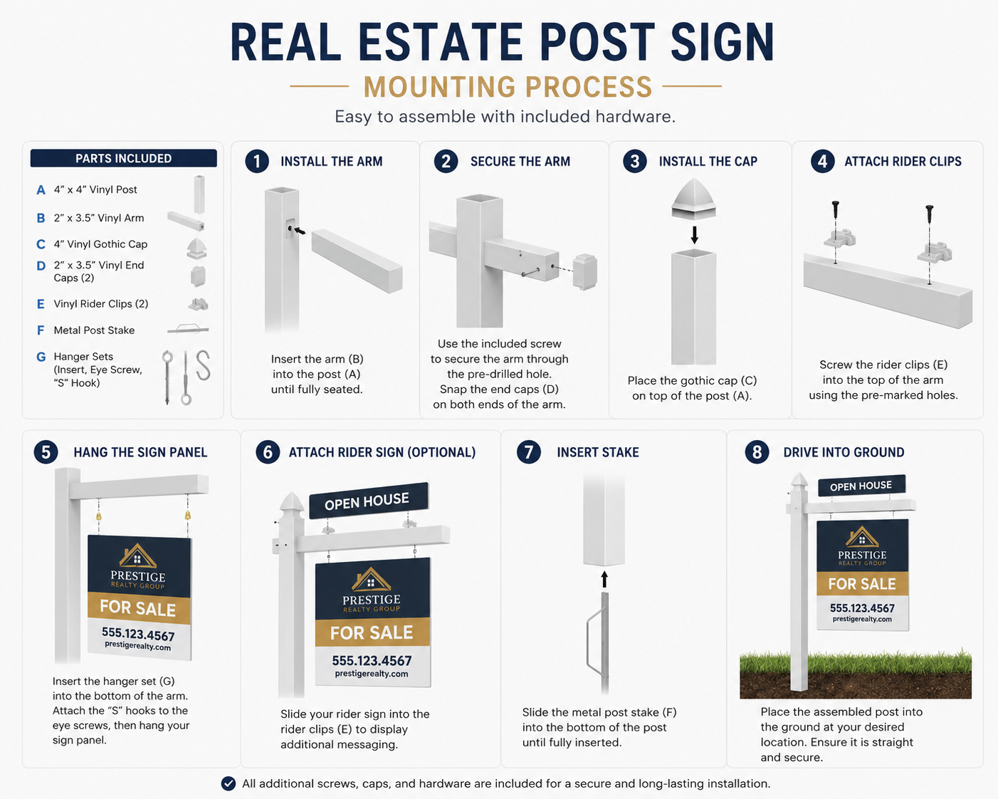 Aluminum Realtor Post Signs