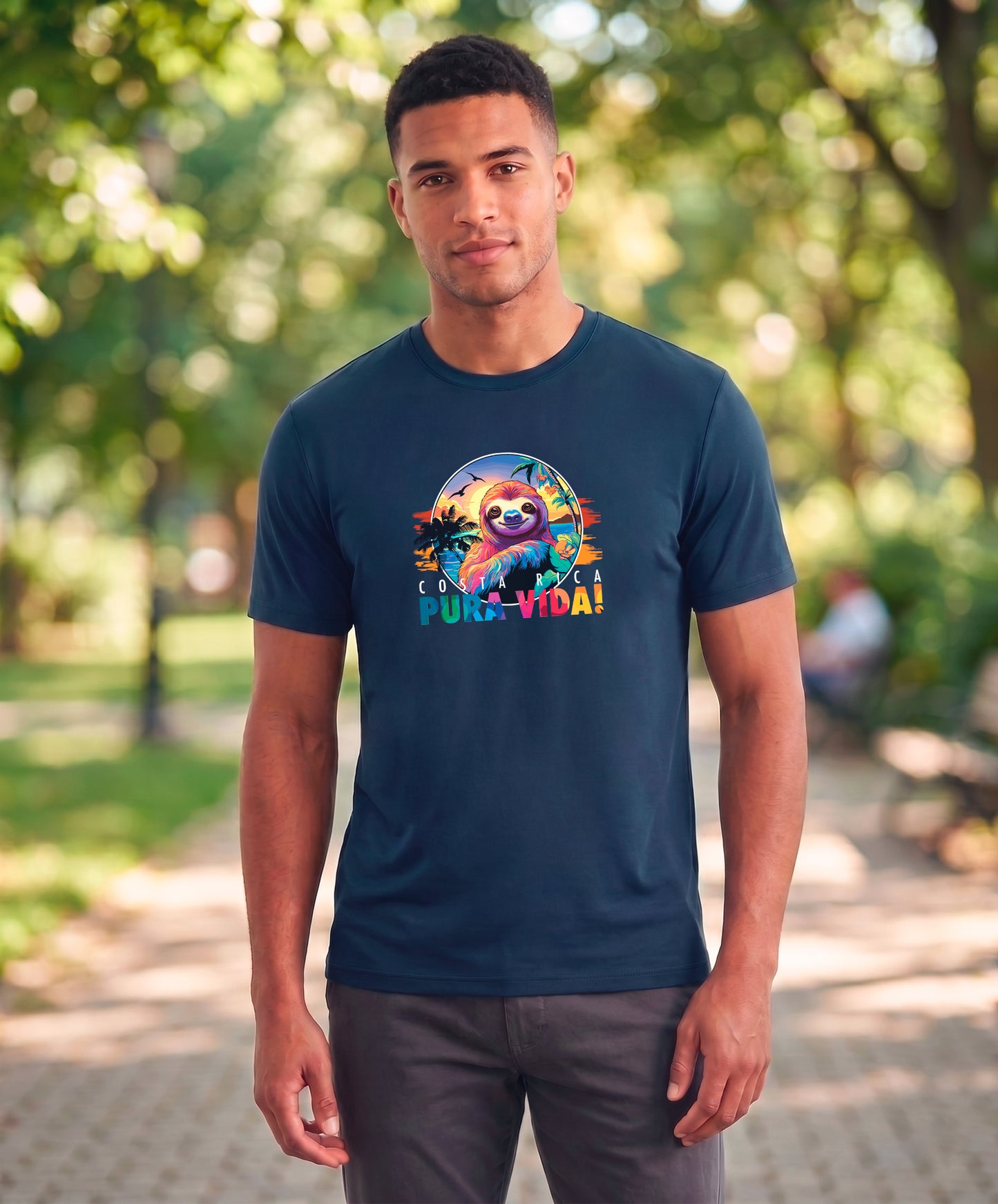 Perezoso Pura Vida Men's Tee – True Royal