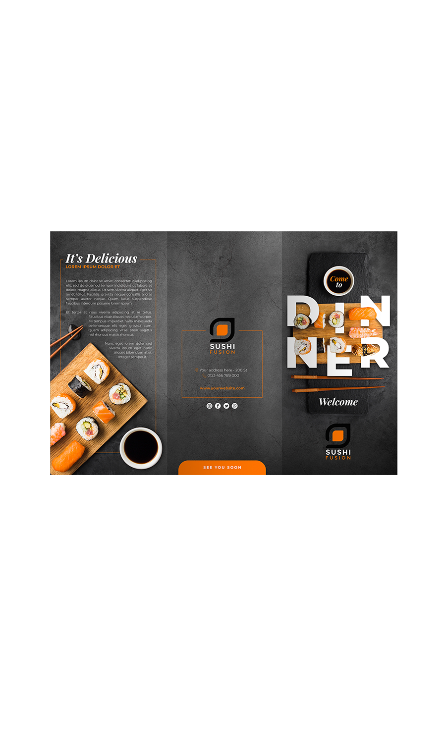 Food Menu 8.5 x 11 Full Color Both Sides