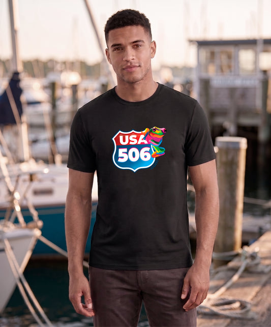 USA 506 Men's Tee – Jet Black