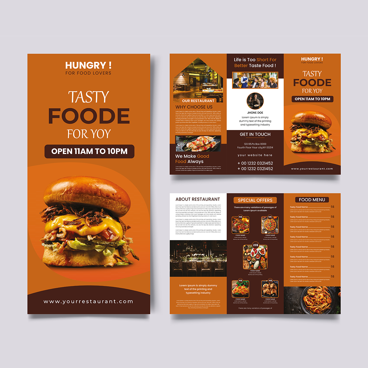 8.5” x 14” Restaurant Menus