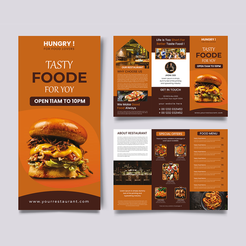 8.5” x 14” Restaurant Menus