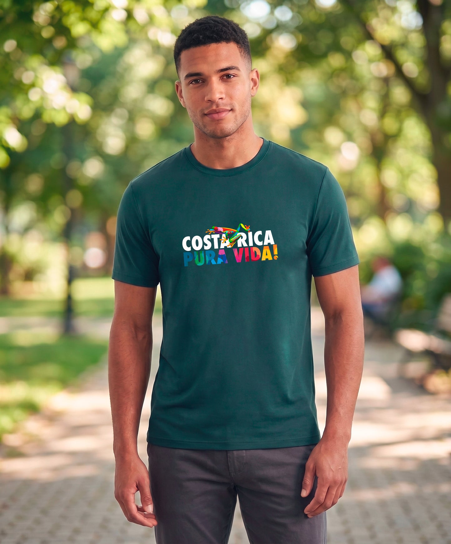 Costa Rica Pura Vida Men's Tee – Dark Green