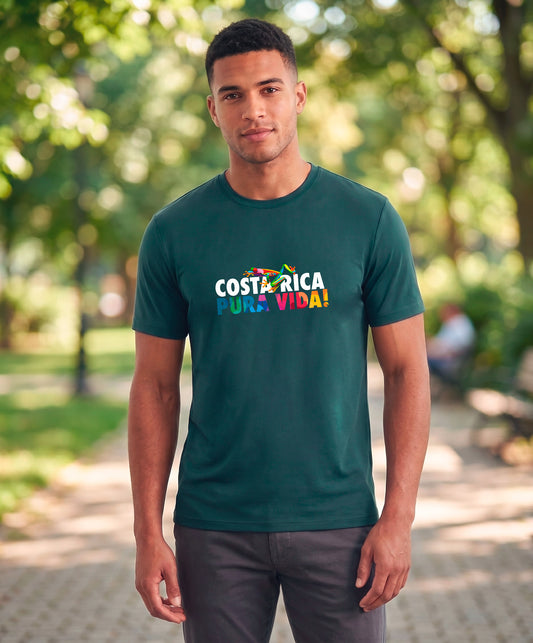 Costa Rica Pura Vida Men's Tee – Dark Green
