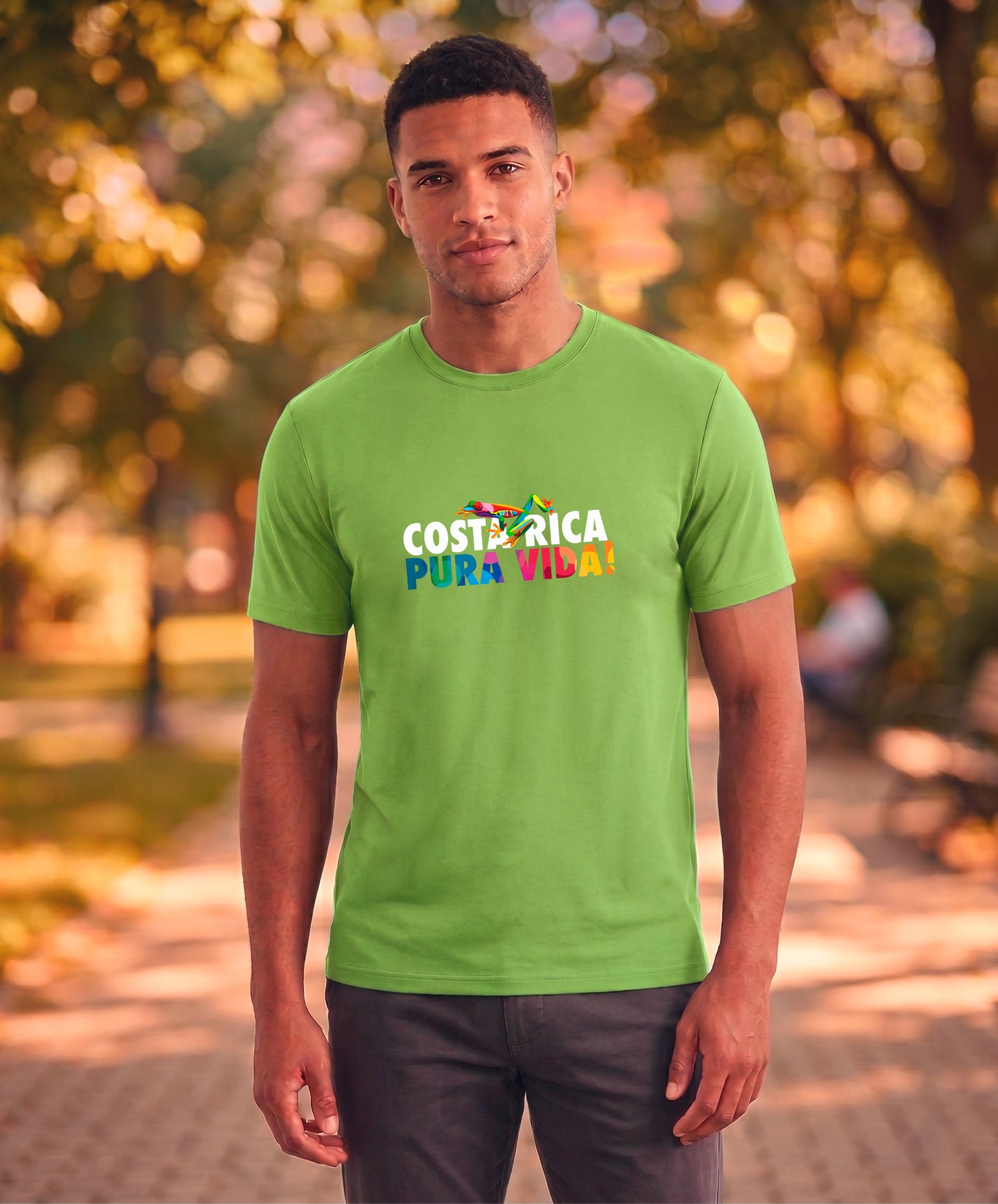 Costa Rica Pura Vida Men's Tee – Lime