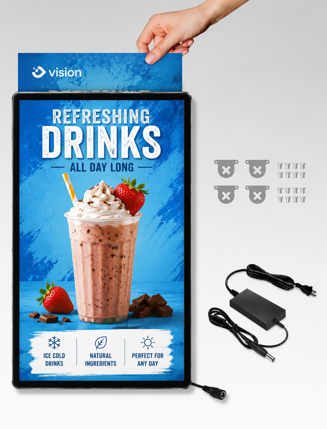LED Backlit Digital Menu Display
