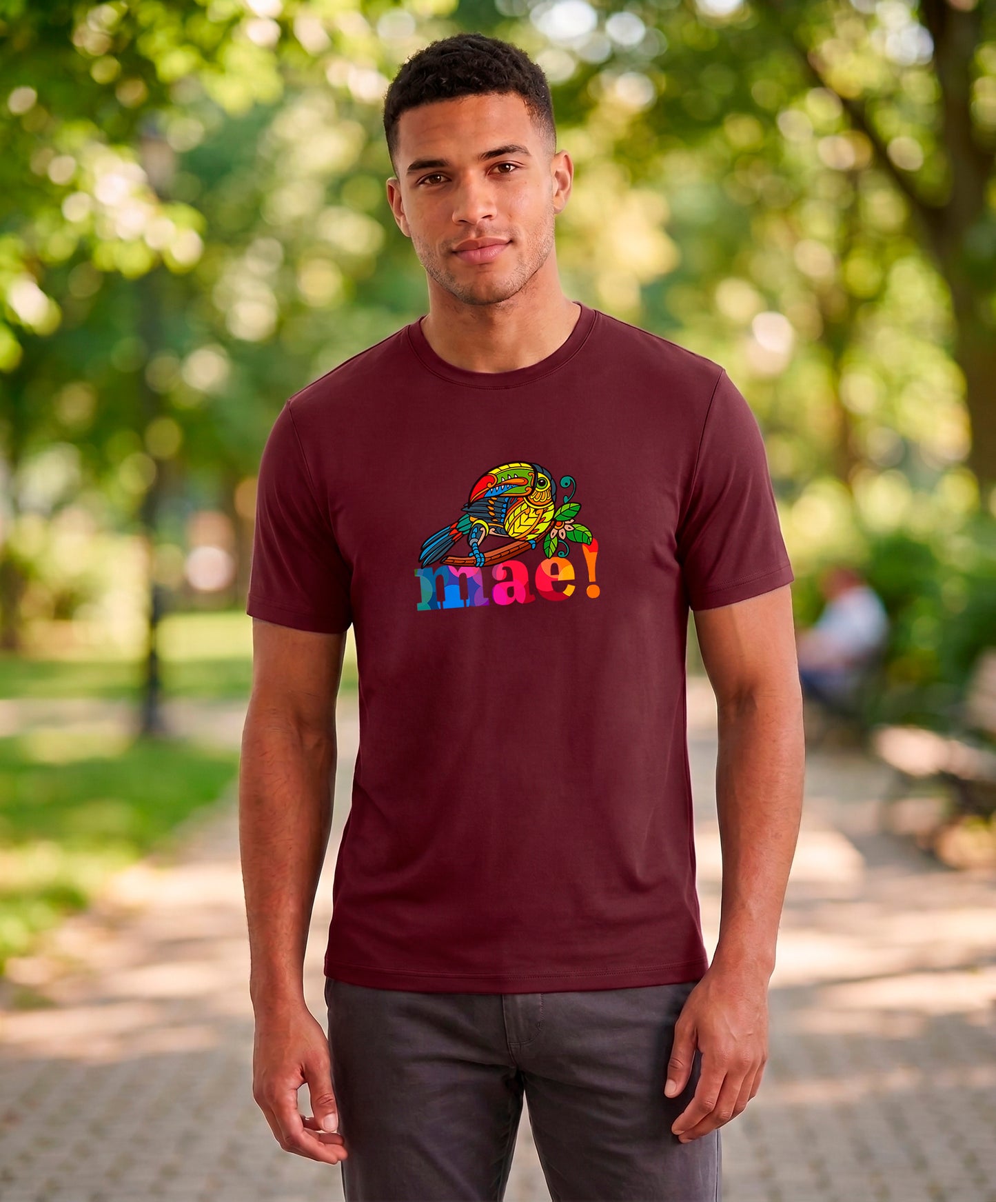 Mae Men's Tee – Maroon