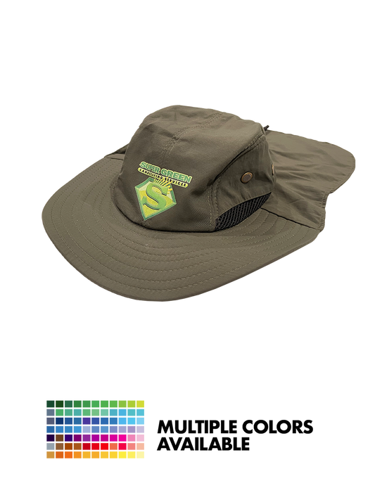 Premium Custom Outdoor Sun Hat With Neck Flap