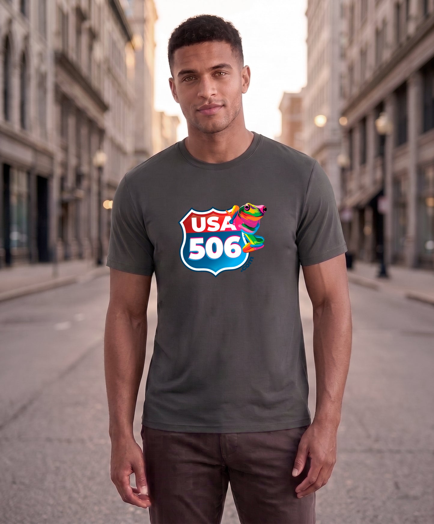 USA 506 Men's Tee – Charcoal