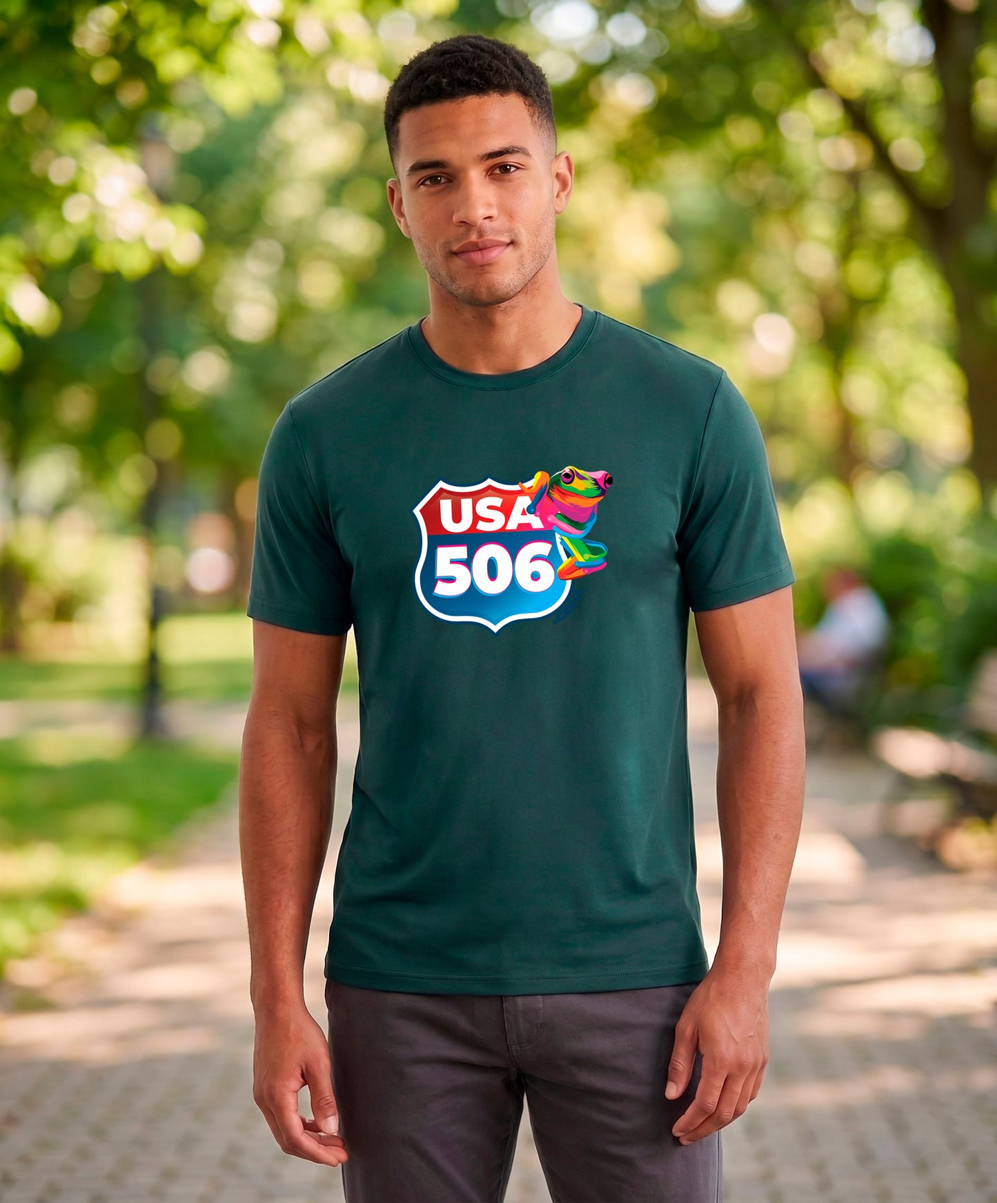 USA 506 Men's Tee – Dark Green