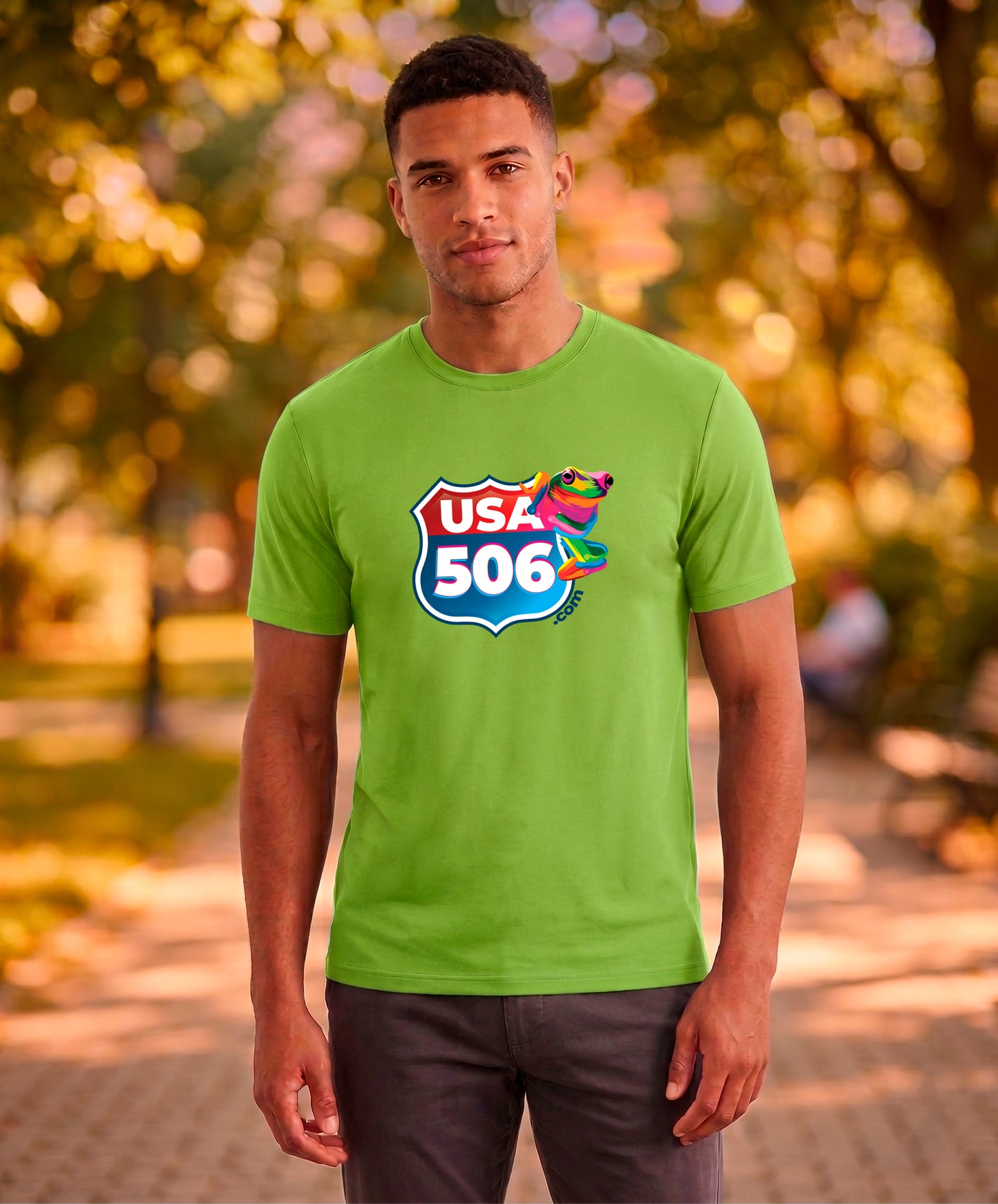 USA 506 Men's Tee – Lime