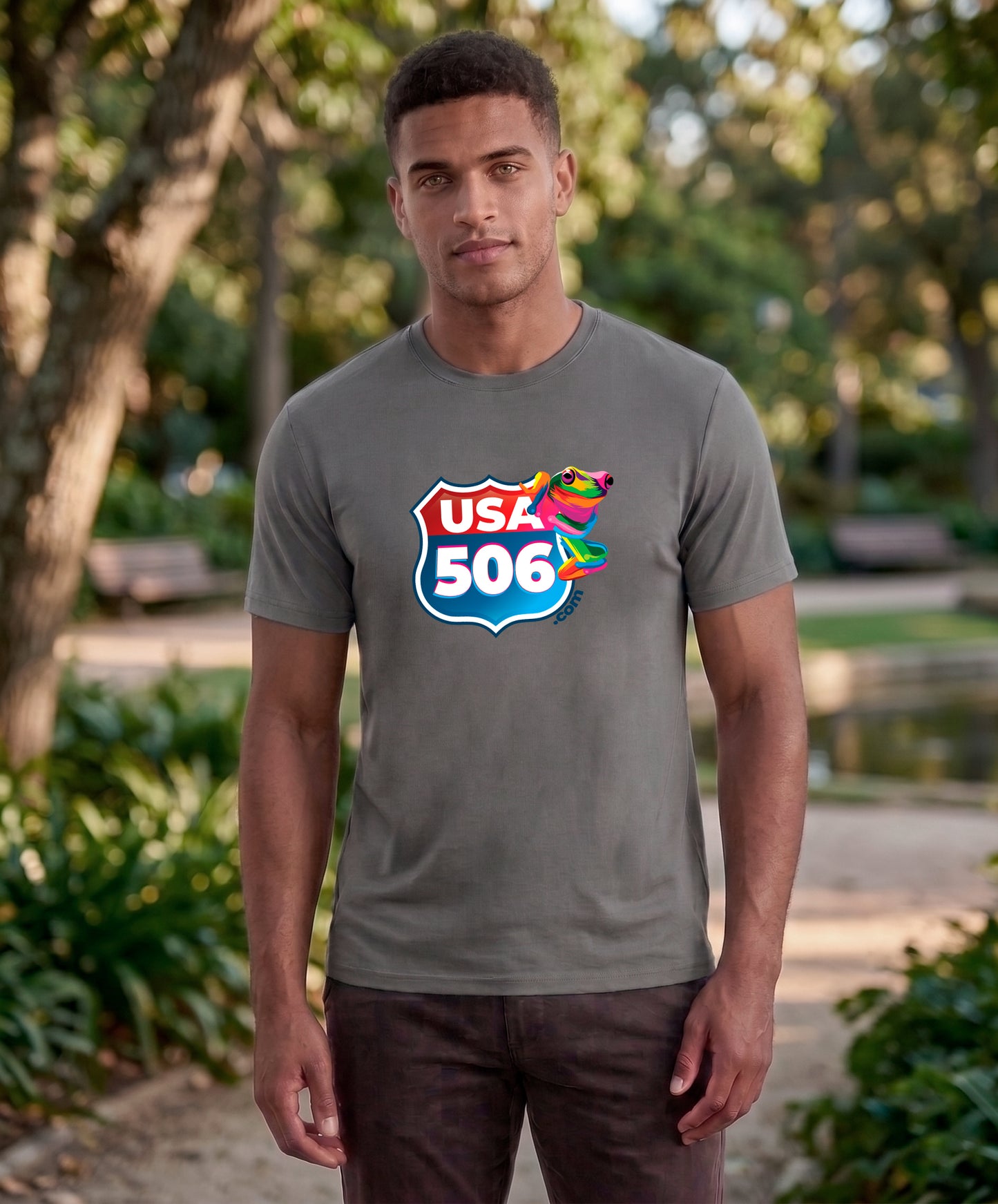 USA 506 Men's Tee – Medium Grey