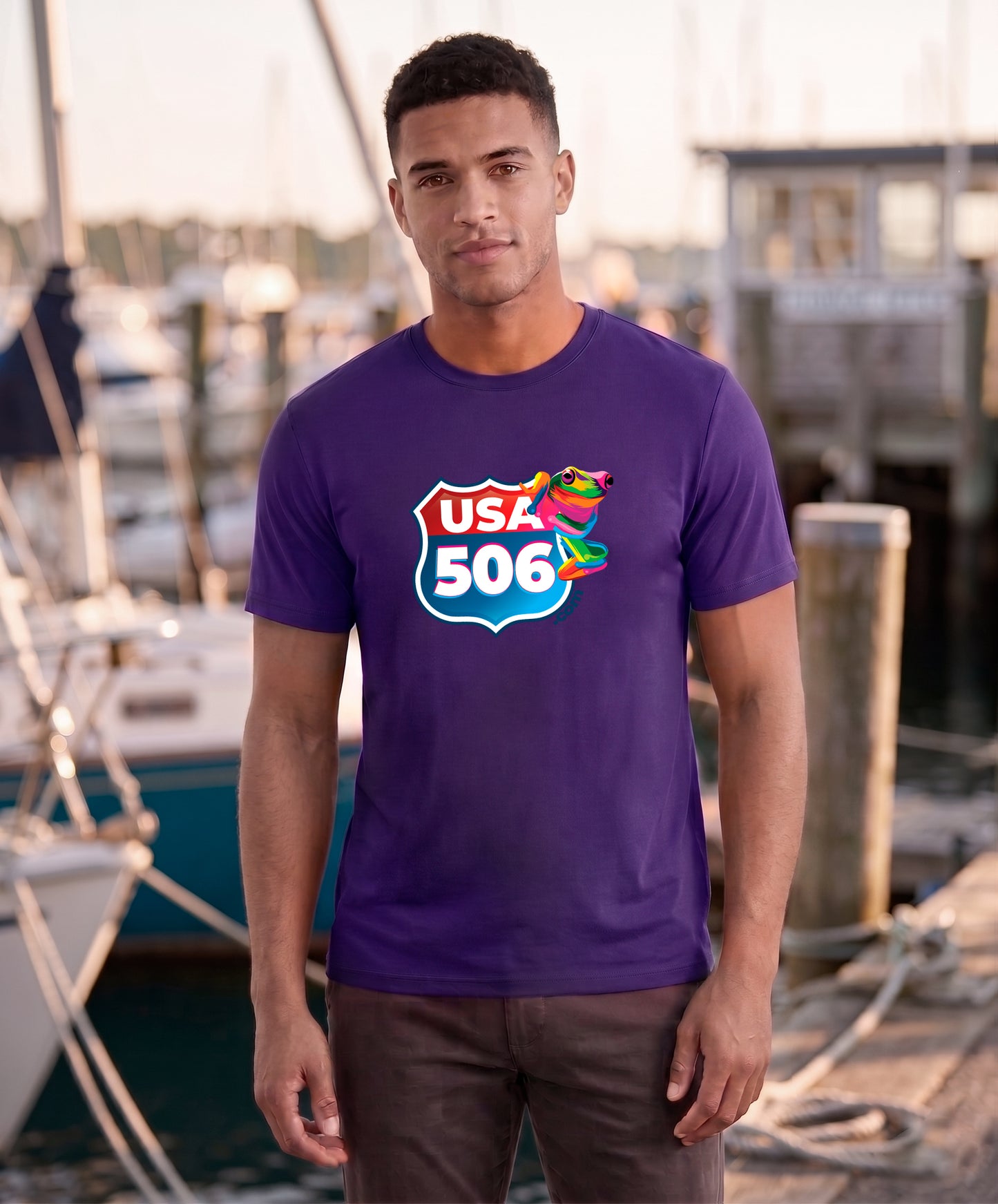 USA 506 Men's Tee – Purple