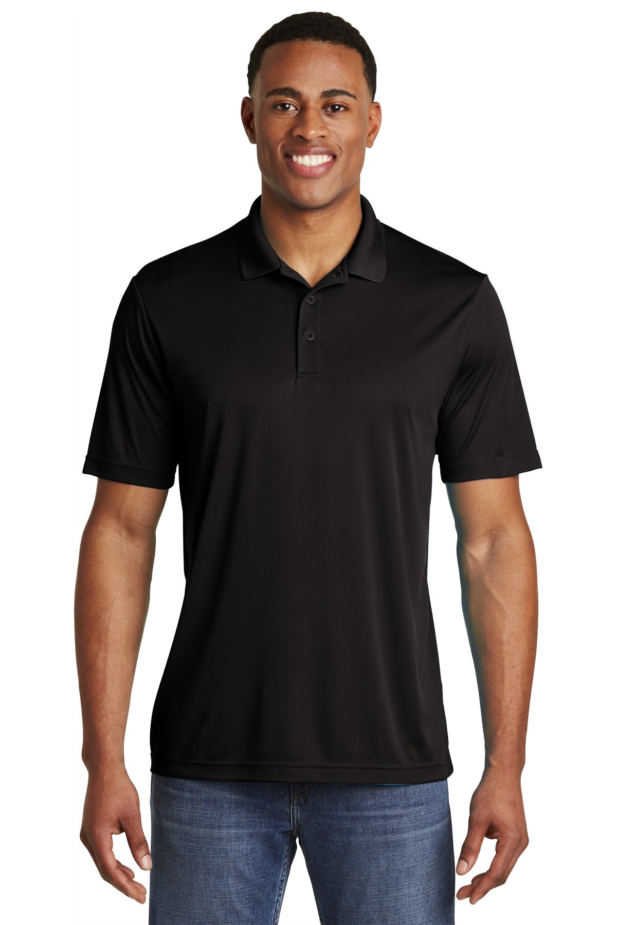 Sport-Tek ST550 PosiCharge Competitor Polo — Black front